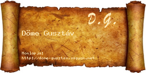 Döme Gusztáv névjegykártya