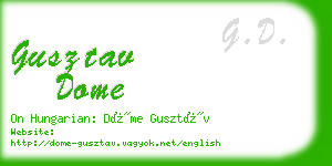 gusztav dome business card